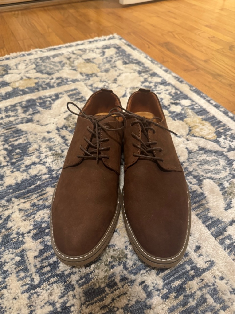 Men's Brown Suede Lace-Up Dress Shoes